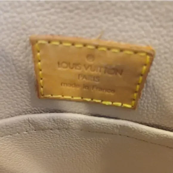 3PC LOUIS VUITTON Authentic Monogram Sac Plat Bag Dust Bag/ Key Fob INCLUDES COA - Picture 2 of 16